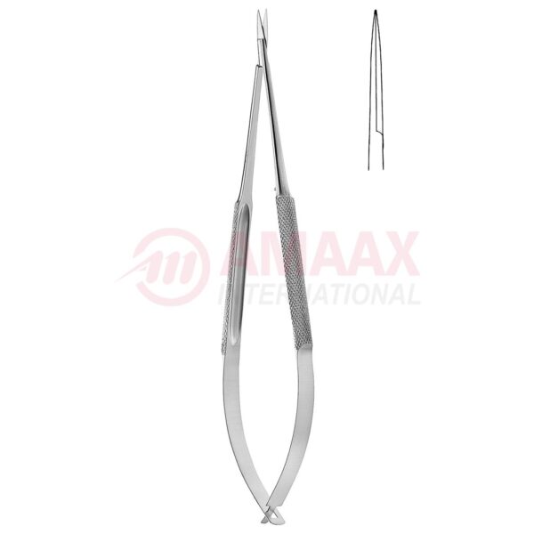 Standard spring type micro dissecting scissors round straight.jpg
