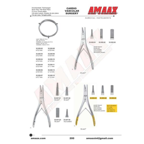 c200-bone-wire-flat-nose-pliers