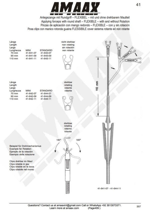 g409-applying-forceps-with-round-shaft-rotatable