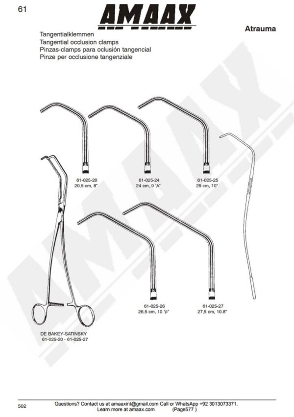 g577-debakey-satinsky-tangential-occlusion-clamps