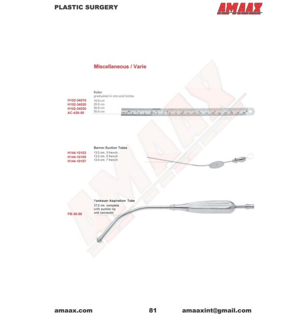 p81-miscellaneours-varie-rular-barron-suction-tubes-yankauer-aspiration