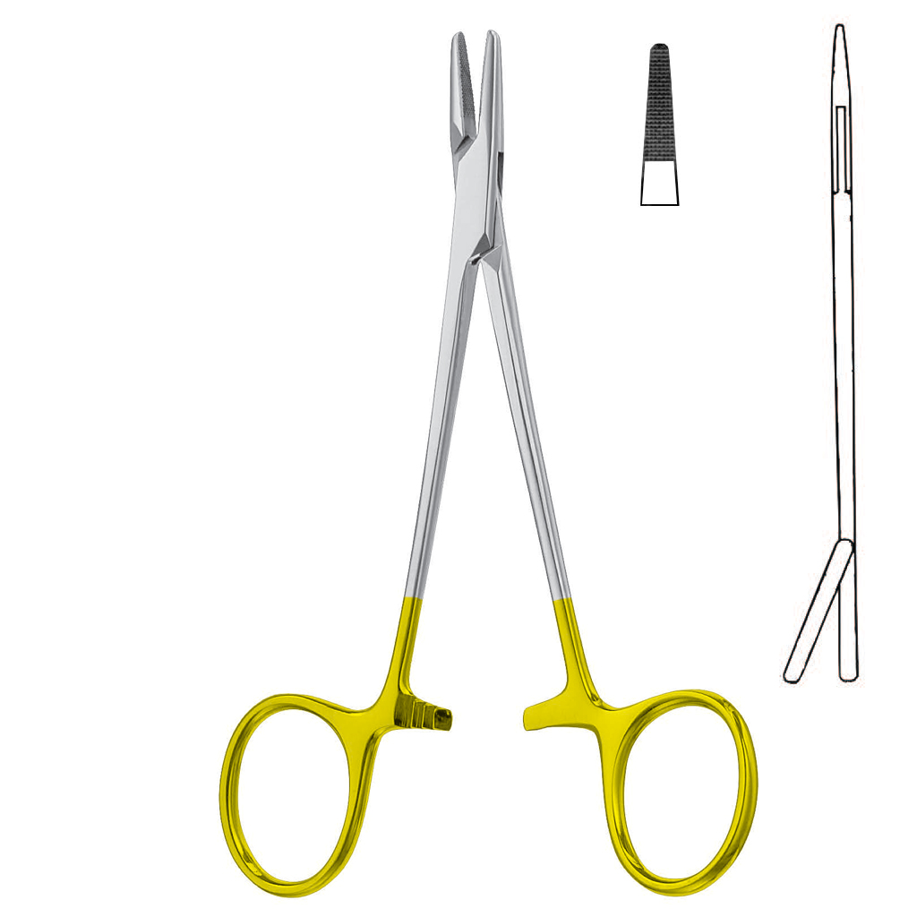 Neivert needle holder 13 cm tc mini profile left handed