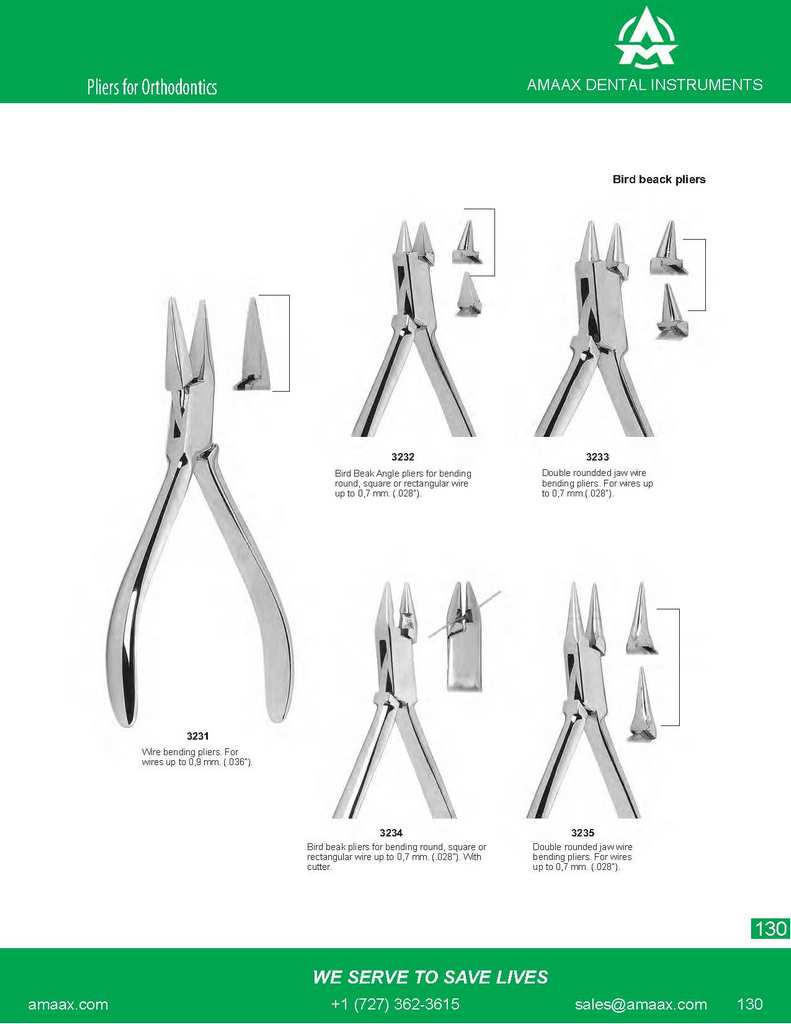 D130 Orthodontics pliers bird beak angle plier wire bending pliers