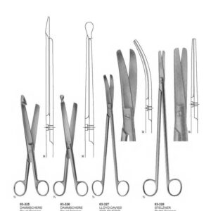 G045 Bowel Scissors Cartilage Scissors Dammschere Lloyd Davies Stelzner