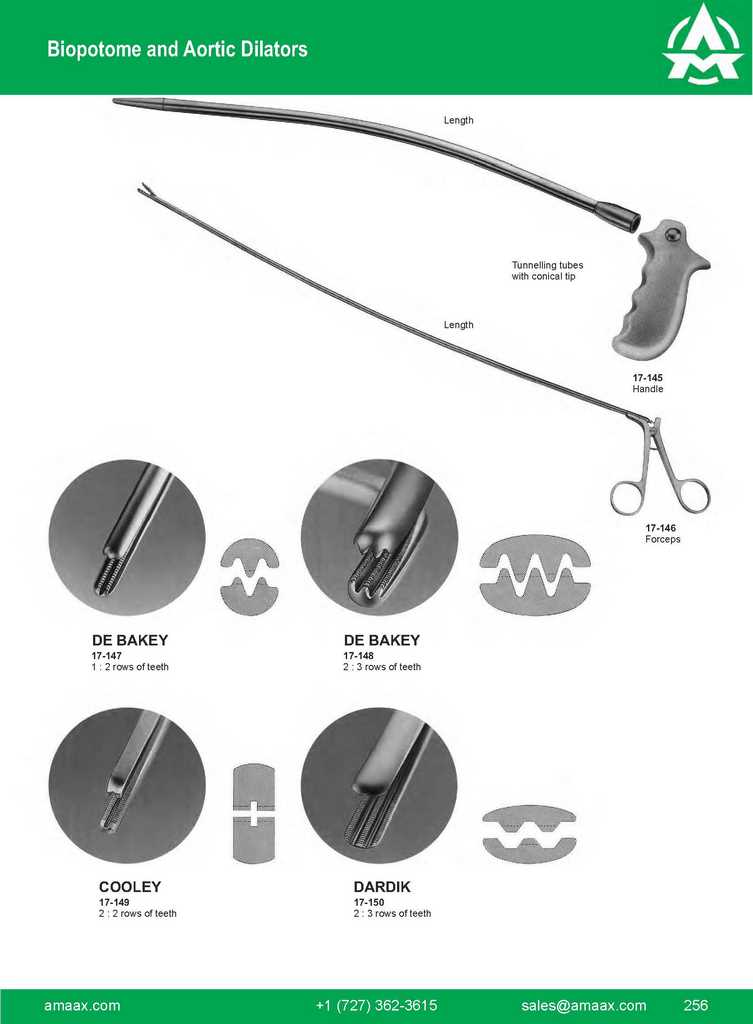 G256 Biopotome Aortic Dilators Handle Forceps De Bakey Cooley Dardik