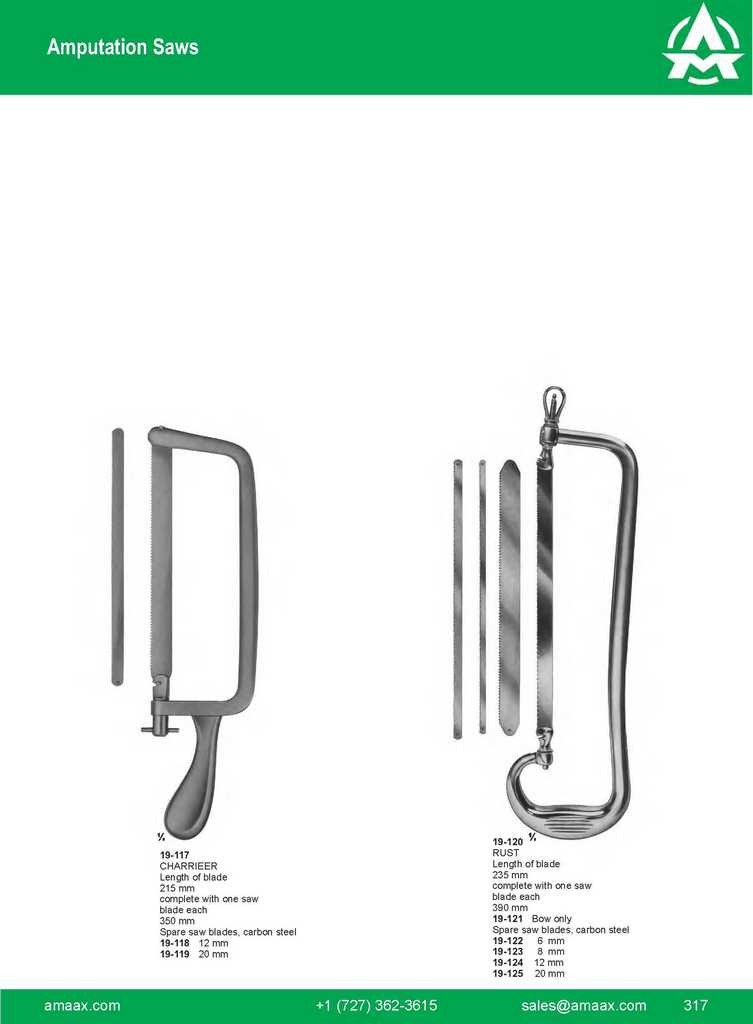 G317 Amputation Saws Charrieer Rust
