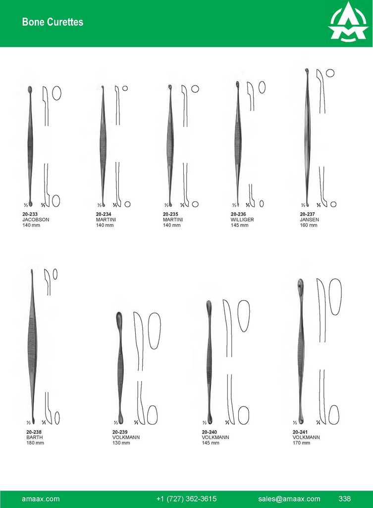 G338 Bone Curettes Jacobson Martini Williger Jansen Barth Volkmann