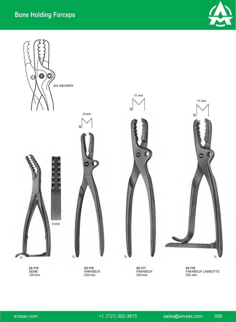 G356 Bone Holding Forceps Semb Farabeuf Lambotte