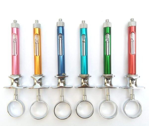 Colorful Manual Brass Dental Self Aspirating Syringe 1 8ml 2 2ml CE Certified Class I Clinical Dental Lab Equipment Anesthesia