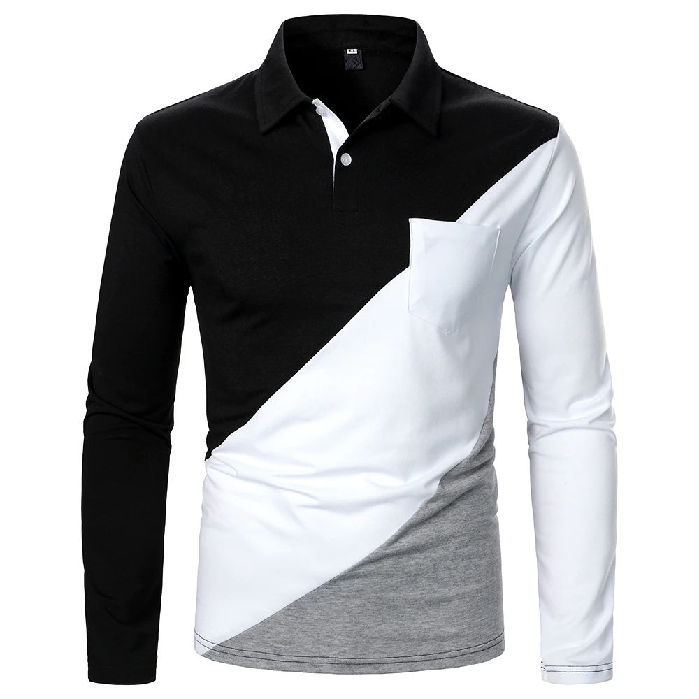 Custom Made Cotton polyester Blend Long Sleeve Polo Shirt Full Sleeve Polo t Shirts Polo Long Sleeve Shirt Men Fitted
