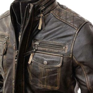Custom Men Fashion Leather Jacket Made in Pakistan Fashion Leather Jacket