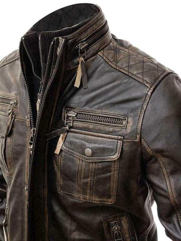Custom Men Fashion Leather Jacket Made in Pakistan Fashion Leather Jacket