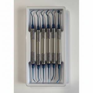 Dental Light Composite Filling Instrument 6pcs Set with Precise Blue Tips Stainless Steel Light Weight