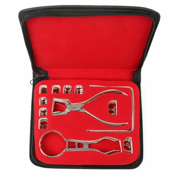 Dental Set Surgical Instruments Endodontic Clamp Kit with 12 Clamps