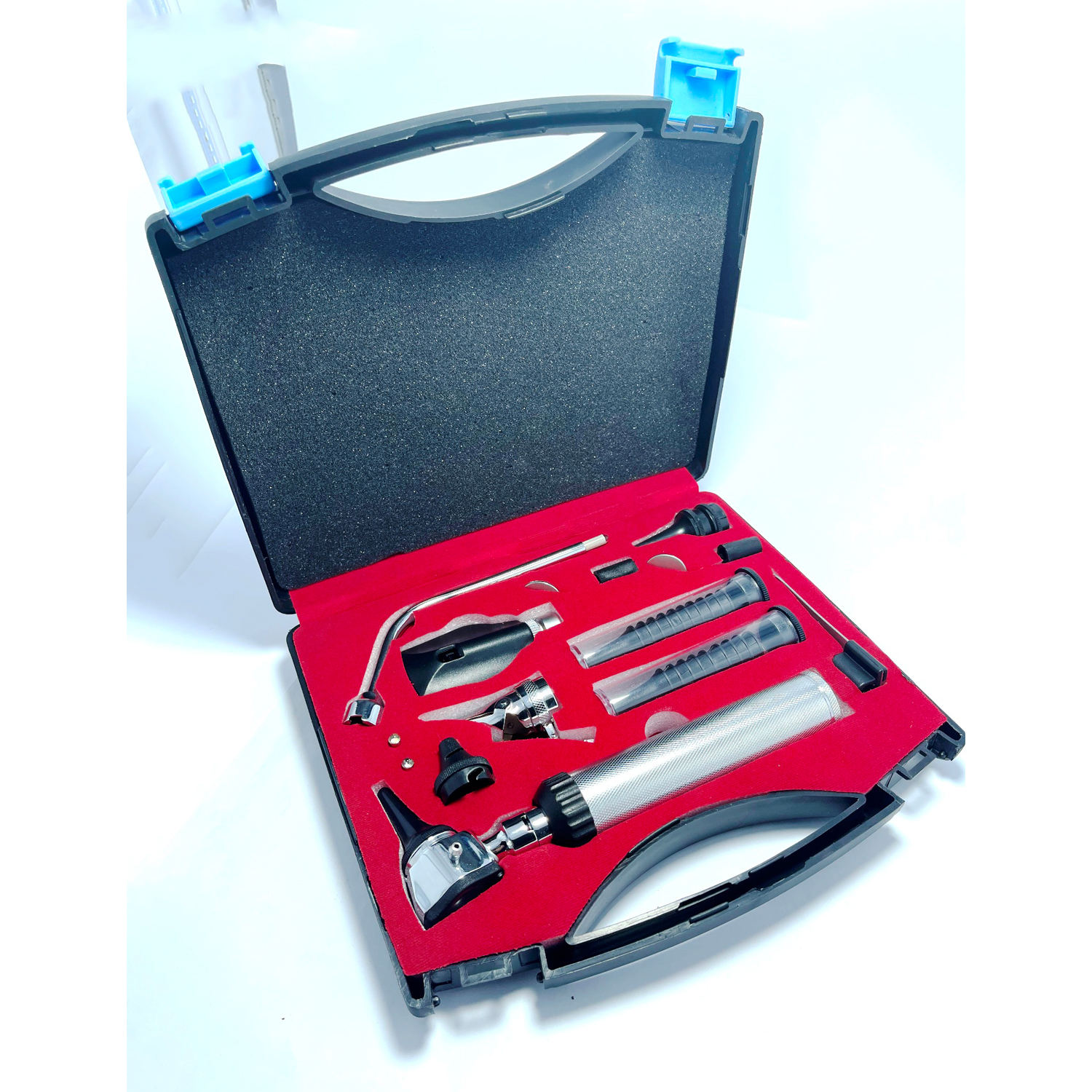 ENT Diagnostic Set Electric Otoscope Ophthalmoscope Kit Plastic Steel CE Certified 2 Year Warranty Ear Nose Throat Examination