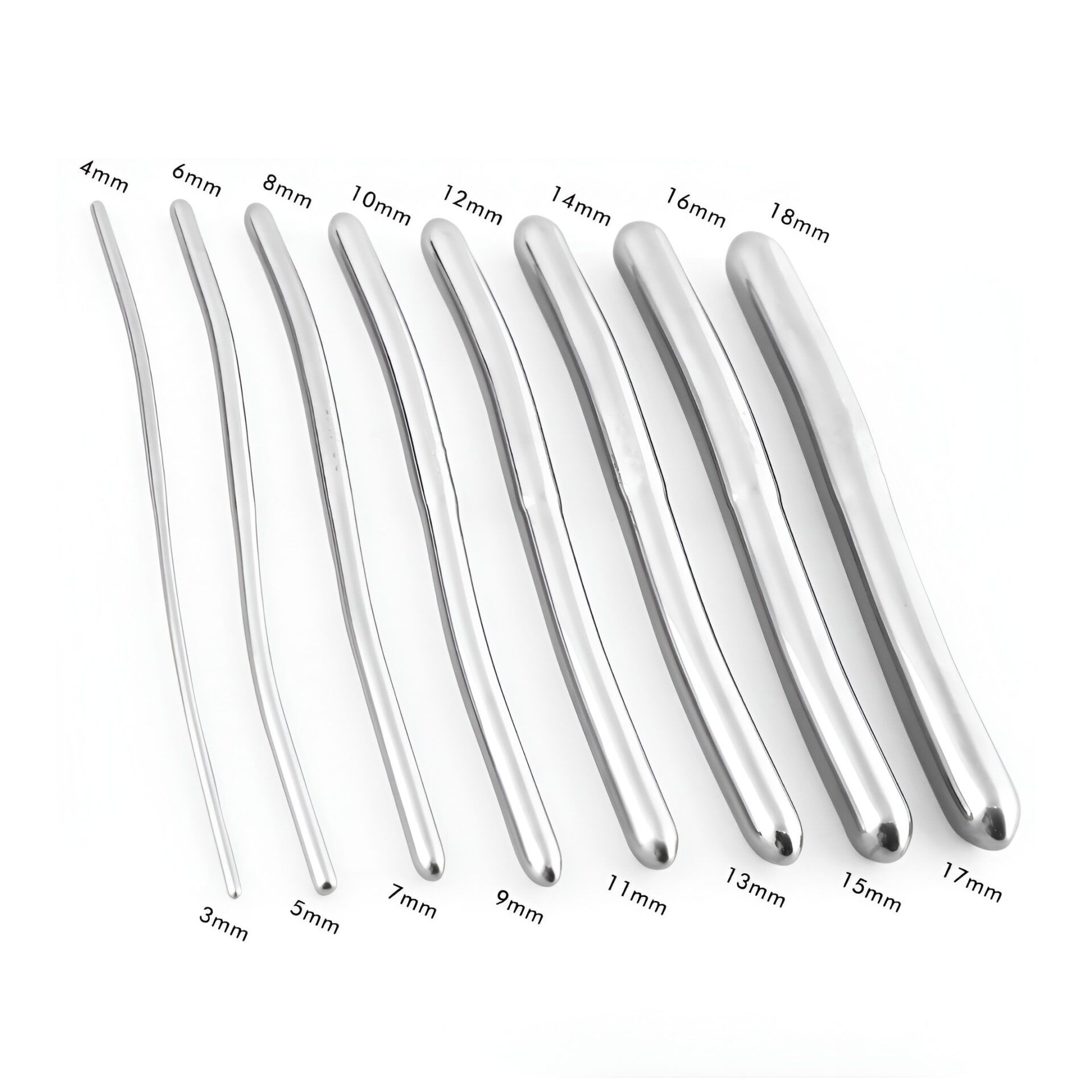 Hegar Dilator Set Uterine Urethral Diagnostic Surgical Sounds 8 Piece Stainless Steel Carrying Case Cervical Sounding Rods Gyne