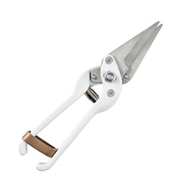Stainless Steel Foot Rot Shears with One Serrated Blade Strong Spring Equipped with a Safety Clip Used to Trim Goat Hooves
