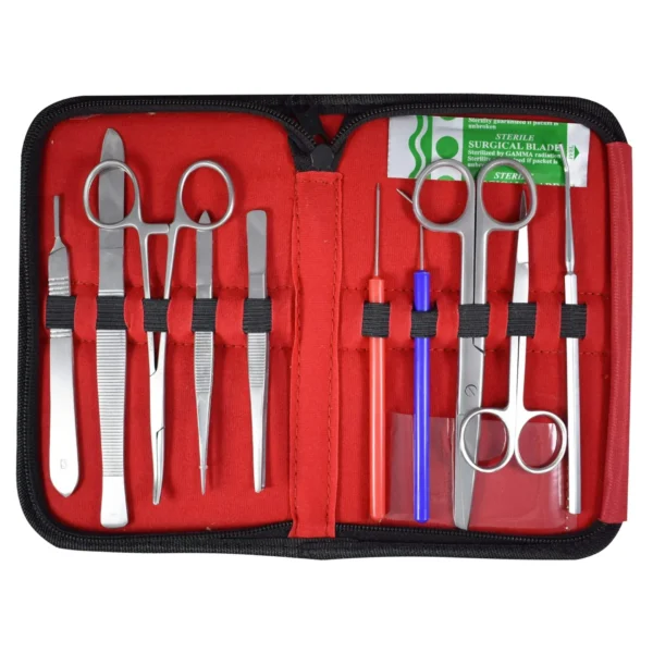 Student Anatomy Dissecting Kit Complete Tool Set Medical Veterinary Use Steel Construction CE Certified Class I Model
