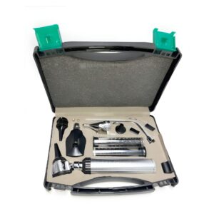 Universal ENT Diagnostic Set Professional Silver Otoscope & Ophthalmoscope Reusable High Quality Medical Kit LED CE ISO