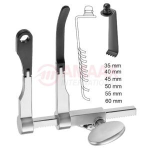 Caspar lumbal Retractor 10 cm complete set with 6 lateral blades.jpg