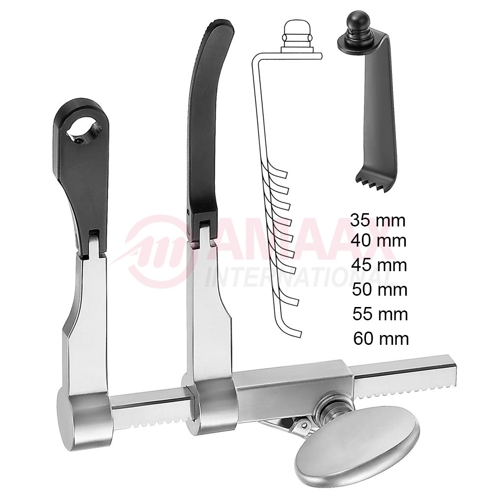 Caspar lumbal Retractor 10 cm complete set with 6 lateral blades.jpg