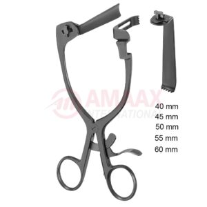 Caspar lumbal retractor 17 cm complete set with 5 black finish blades.jpg