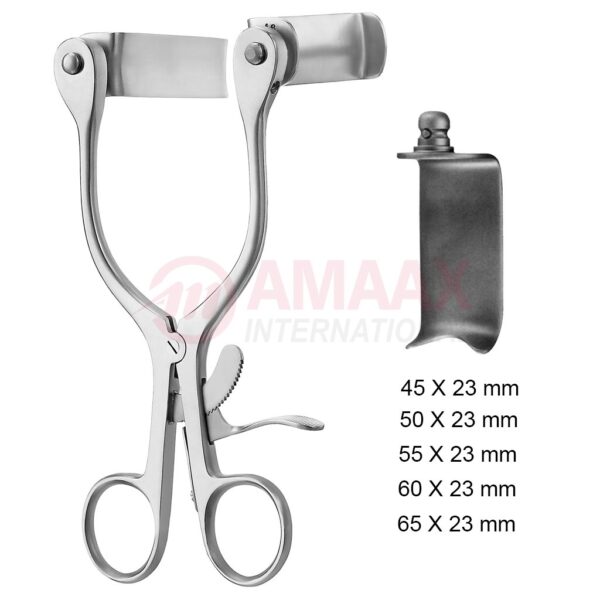 Caspar retractor 15 Cm Complete set with 5 blunt Blades.jpg