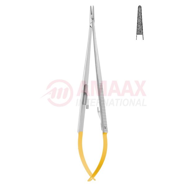 Castroviejo jacobson micro needle holder tc With catch straight dimond coated jaw.jpg