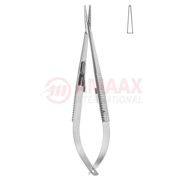 Castroviejo micro needle holder 14 cm with catch straight.jpg