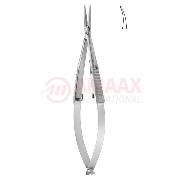 Castroviejo micro needle holder 9 Cm with catch curved.jpg
