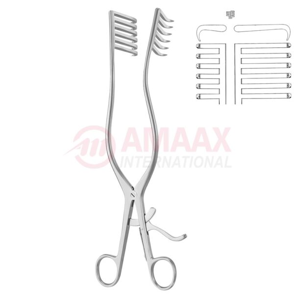 Hemilaminectomy retractor 26.5 cm sharp long teeth right 6 x 6.jpg