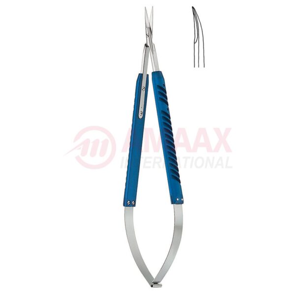 Lightweight well balanced micro scissors spring type curved.jpg