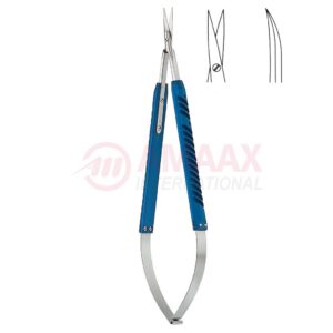 Lightweight well balanced micro scissors spring type round cutting blades sharp curved.jpg