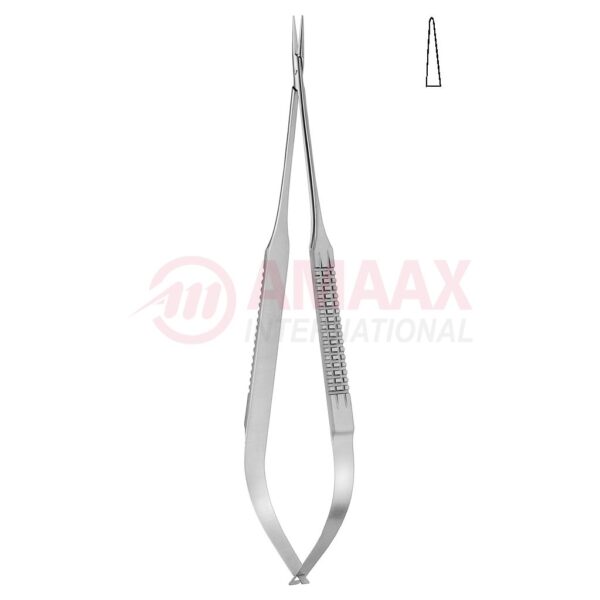 Micro needle holder flat handle straight.jpg