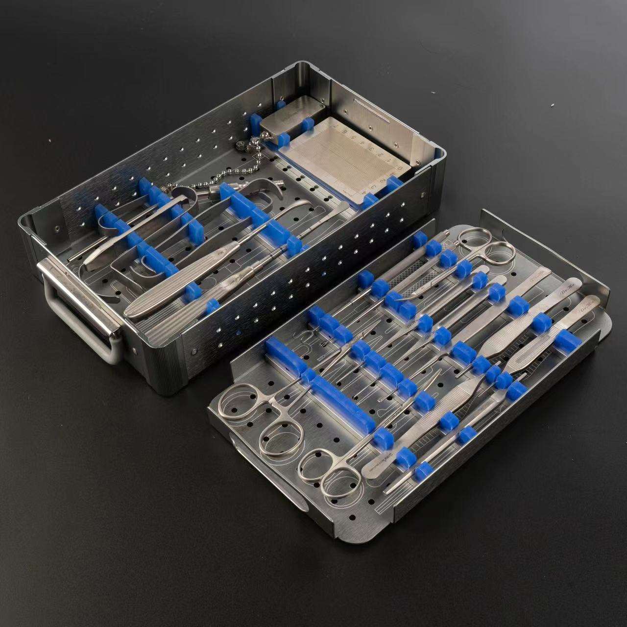 Nasal Surgical Instruments Set Rhinoplasty Instruments Set with Sterilizable Box