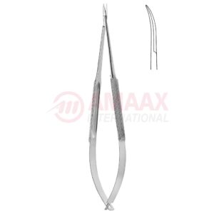 Standard spring type micro dissecting scissors round curved blunt.jpg