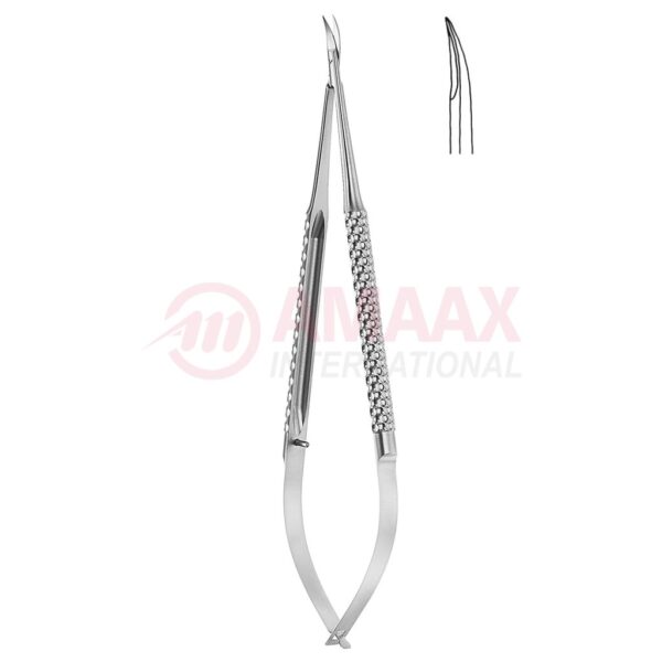 Toledo micro scissors spring type sophisticated design cutting edge curved.jpg