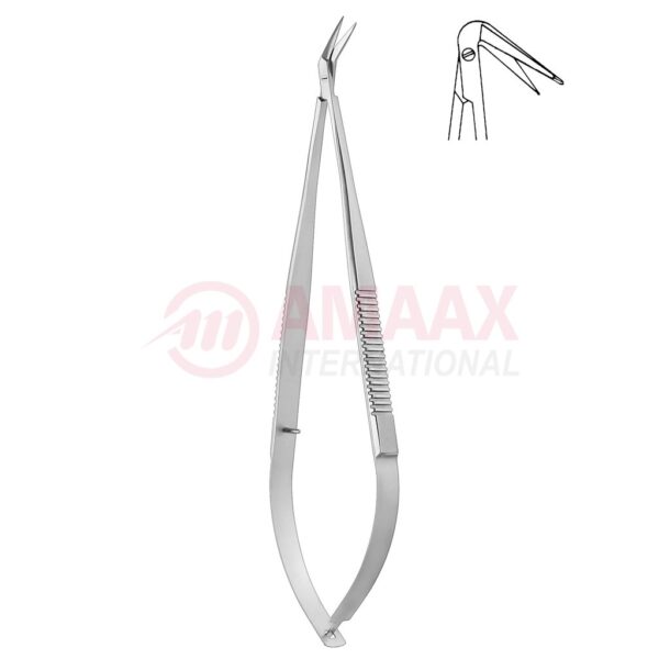 Toledo spring type vascular micro scissors sharp flat 125 1 blade buttoned.jpg