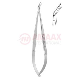 Toledo spring type vascular micro scissors sharp flat 45 1 blade buttoned.jpg