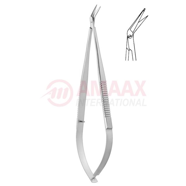 Toledo spring type vascular micro scissors sharp flat 45 1 blade buttoned.jpg