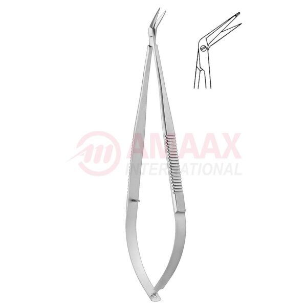 Toledo spring type vascular micro scissors sharp flat 60 1 blade buttoned.jpg