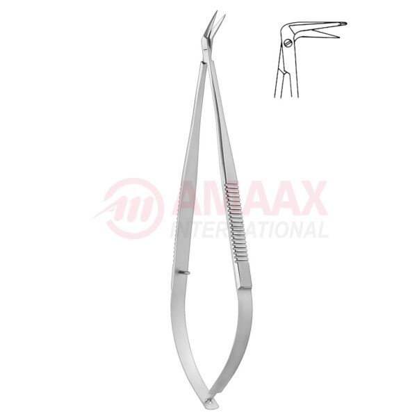 Toledo spring type vascular micro scissors sharp flat 90 1 blade buttoned.jpg