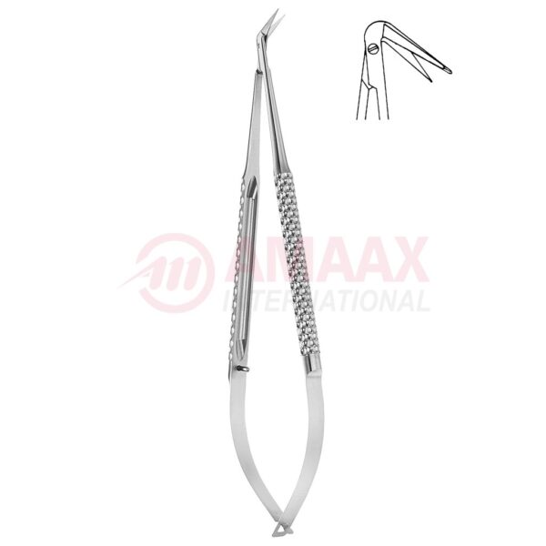 Toledo spring type vascular micro scissors sharp round 125 1 blade buttoned.jpg