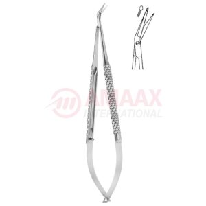 Toledo spring type vascular micro scissors sharp round 25 1 blade buttoned.jpg