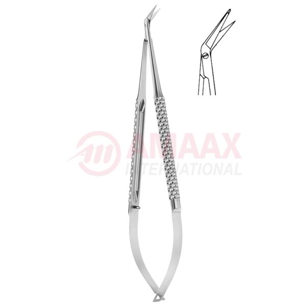 Toledo spring type vascular micro scissors sharp round 45 1 blade buttoned.jpg