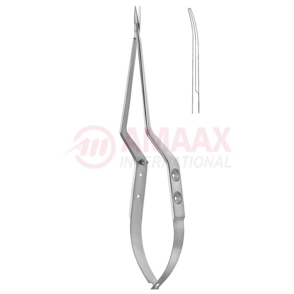 Yasargil micro scissors bayonet 2 hole type handle long blade curved.jpg