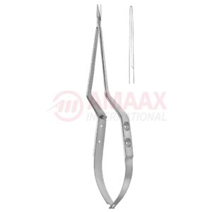 Yasargil micro scissors bayonet 2 hole type handle long blade straight.jpg