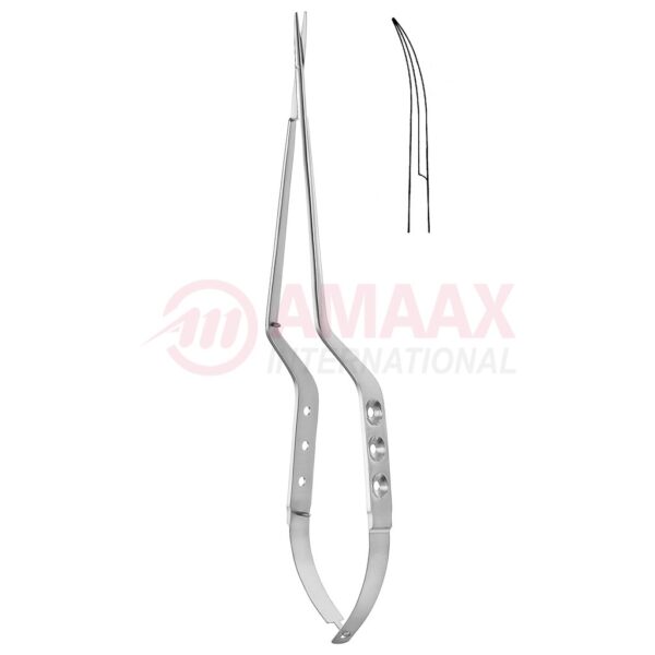 Yasargil micro scissors bayonet 3 hole type handle curved left.jpg