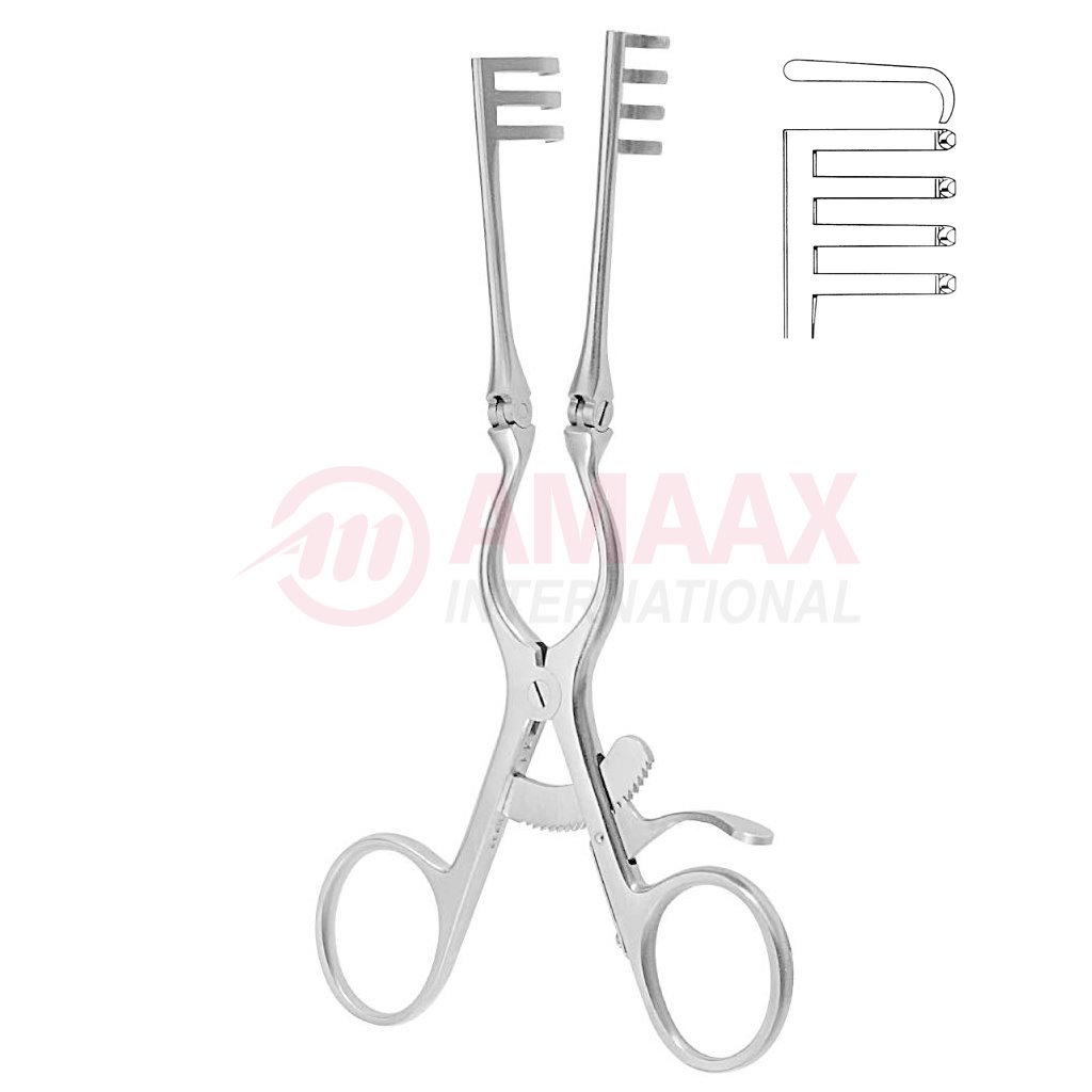 Adson Self Retaining Retractor 20cm Blunt 3 X 4 Prong 1 Adson-retractor-20-cm-blunt-3-x-4