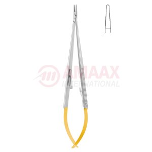 Castroviejo jacobson micro needle holder tc Without catch straight Smooth Jaw